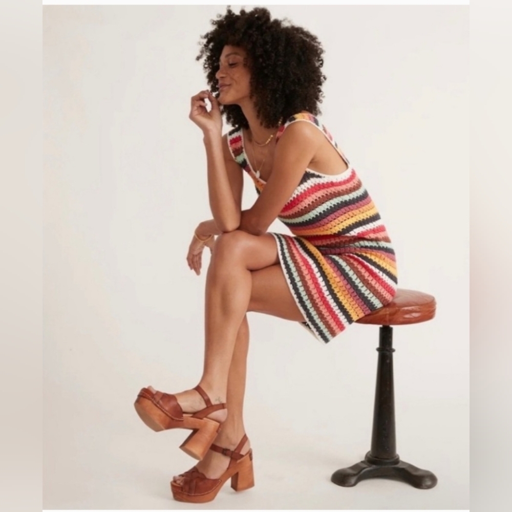 Marine Layer Fiona Rainbow Crochet Dress - Picture 2 of 3